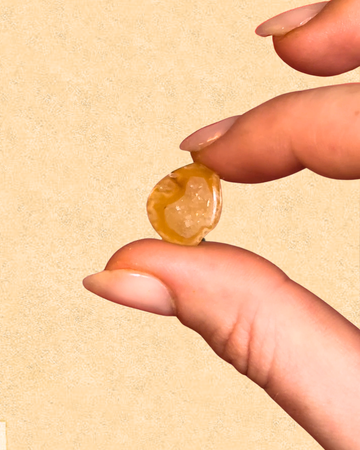 Beige geode stone