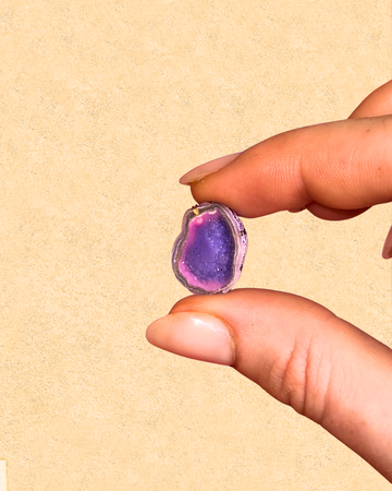 Purple geode stone