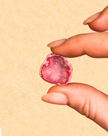 Pink/red geode stone