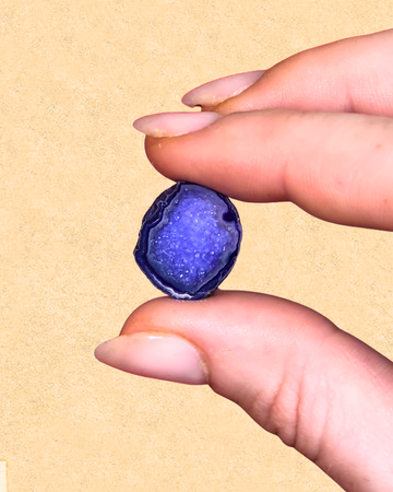 Dark blue geode stone