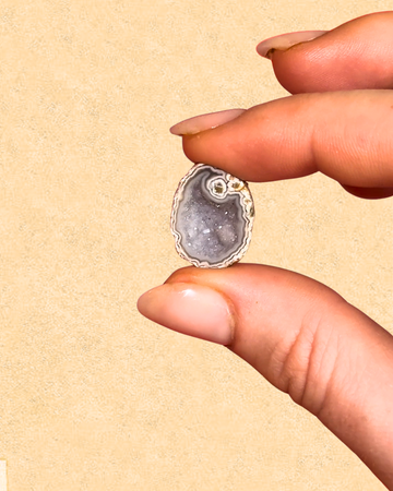 Grey geode stone