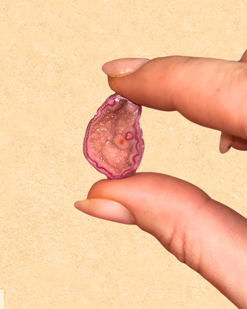 Orange/pink geode stone