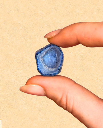 Blue geode stone