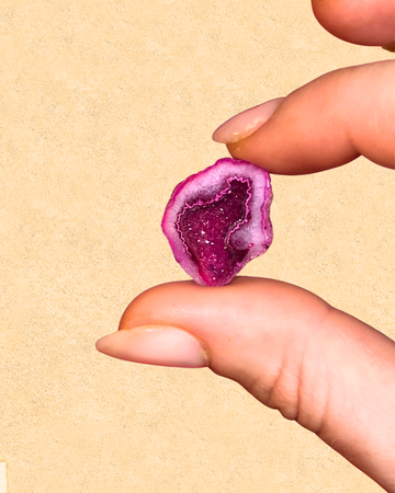 Pink geode stone