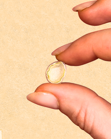 Beige geode stone