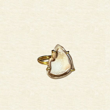 Brown and white geode - adjustable