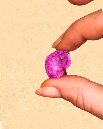 Pink geode stone