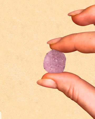 Light purple geode stone