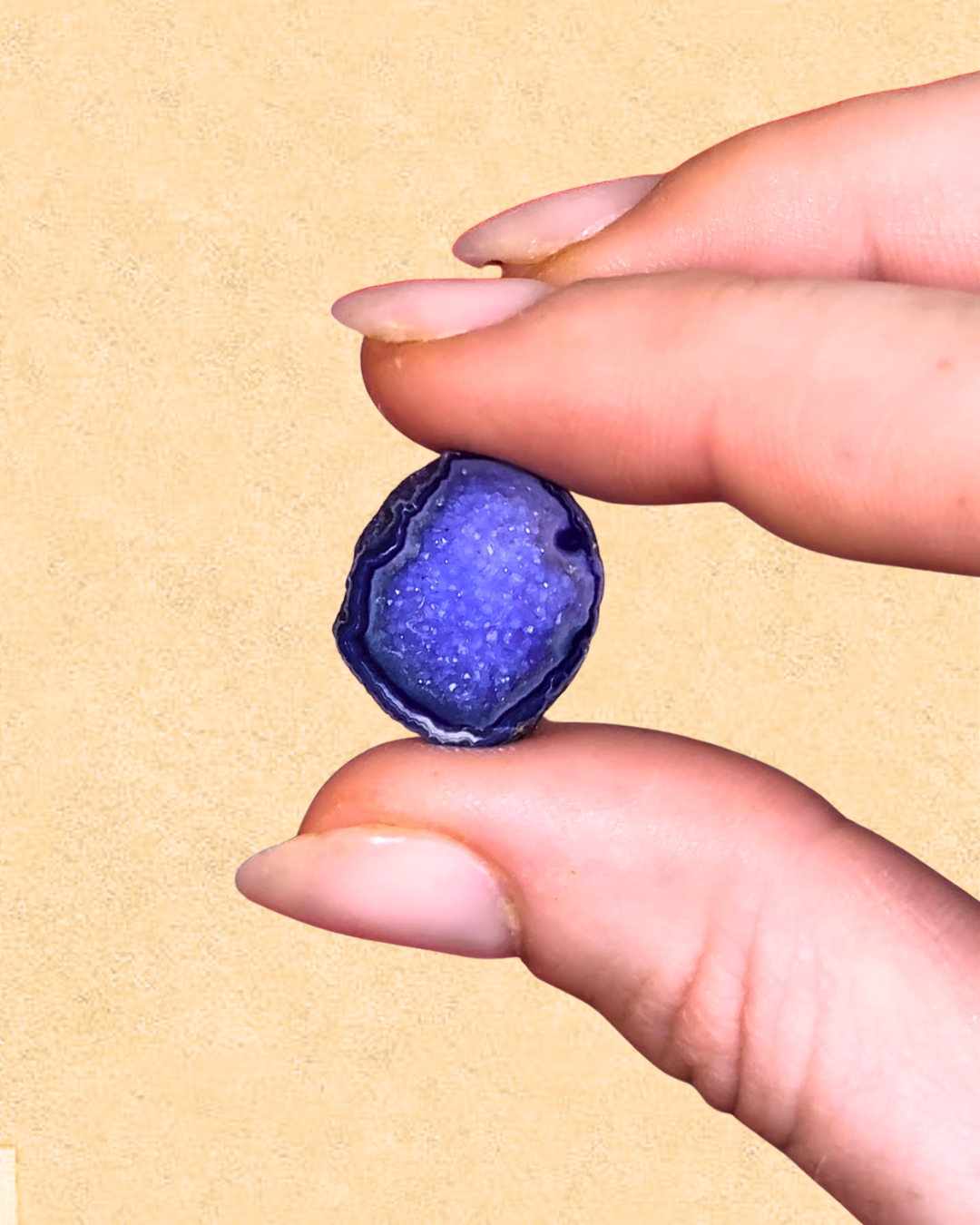 Dark blue geode stone