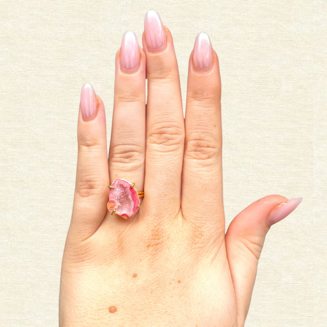 Pink/orange geodes