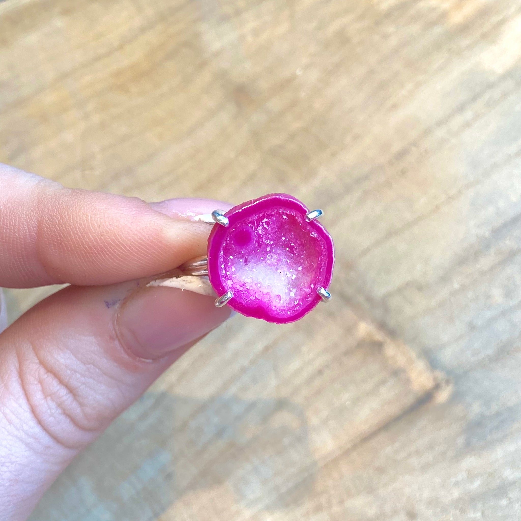 pink mini stone SILVER