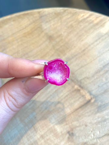 pink mini stone SILVER