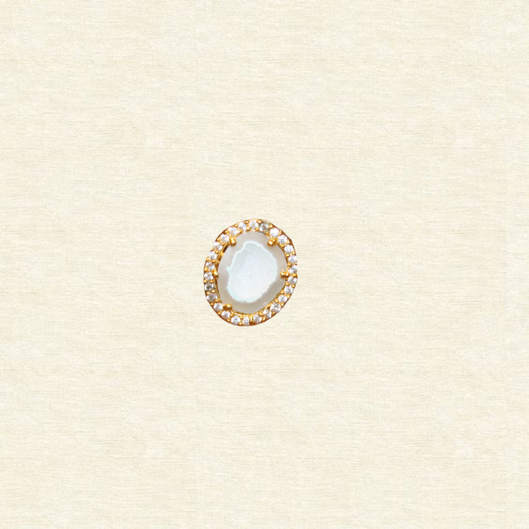 Diamond ring - White/Beige