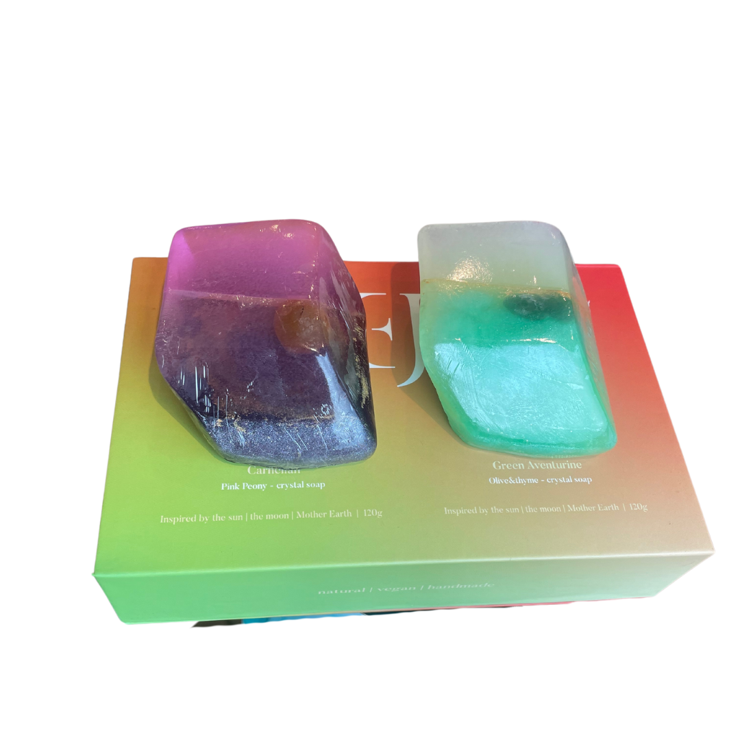 CADEAUTIP! Gift set kristalzepen - Carneool & Groene Aventurijn