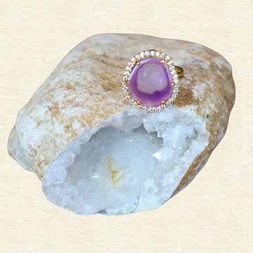 Diamond ring - Purple