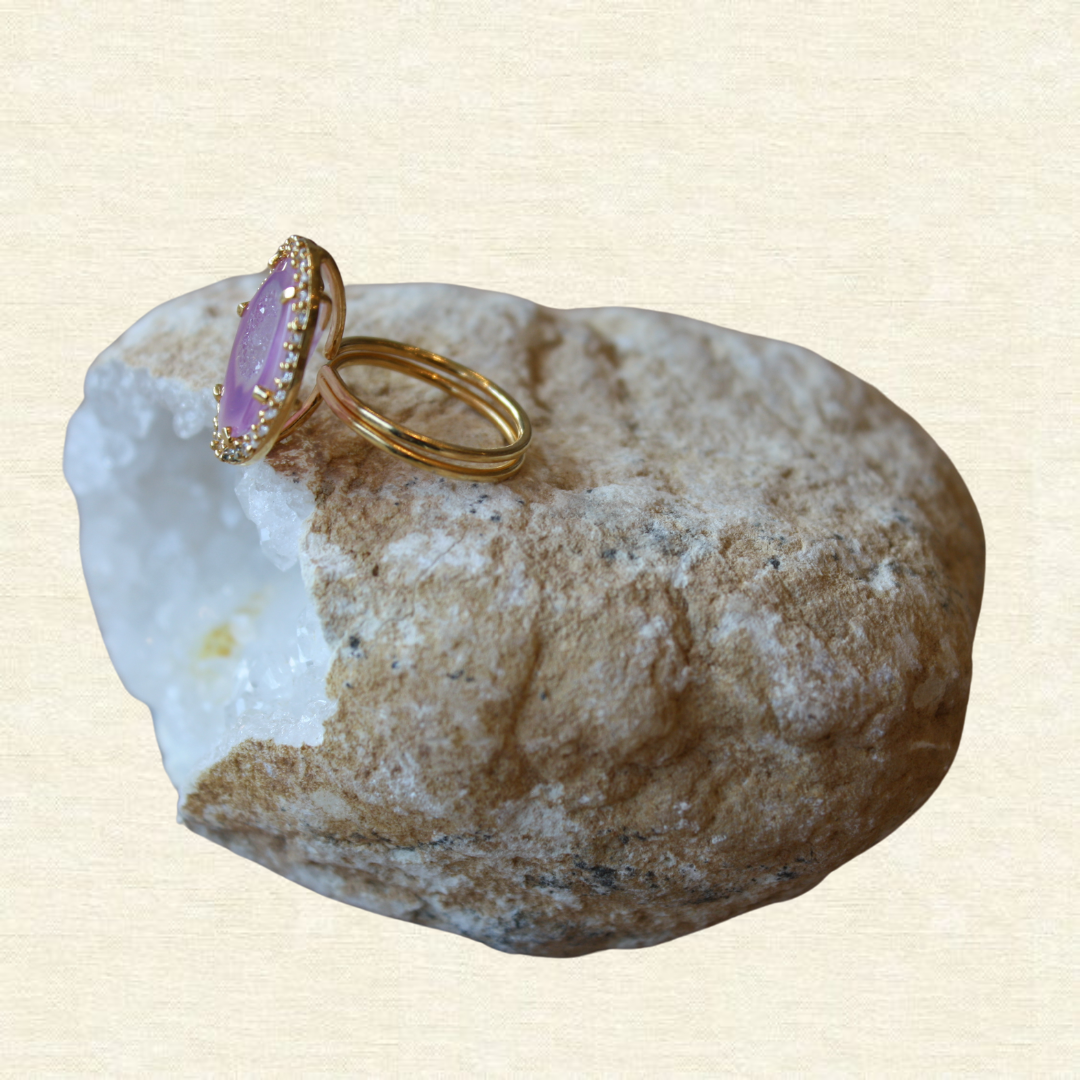 Diamond ring - Purple