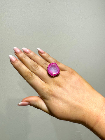 BRIGHT PINK GEODES