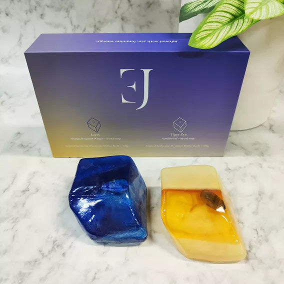 CADEAUTIP! set kristalzepen - Lapis Lazuli & Tijgeroog
