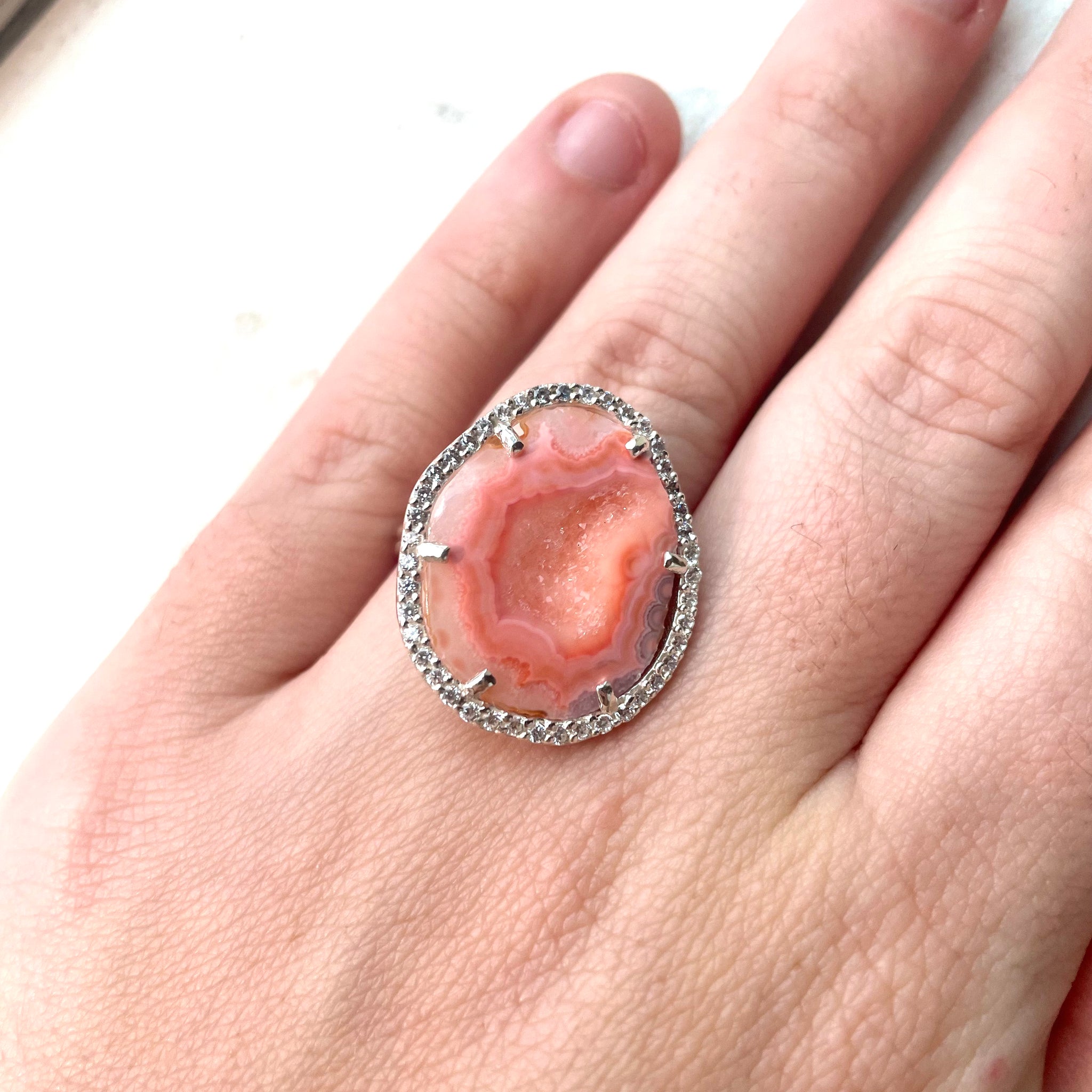 SILVER orange/pink