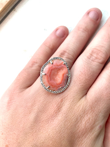 SILVER orange/pink