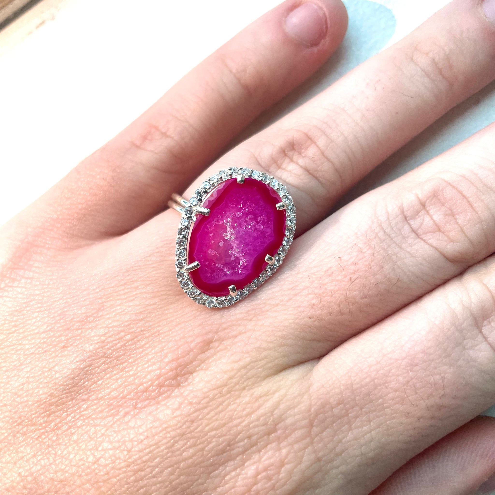 SILVER bright pink